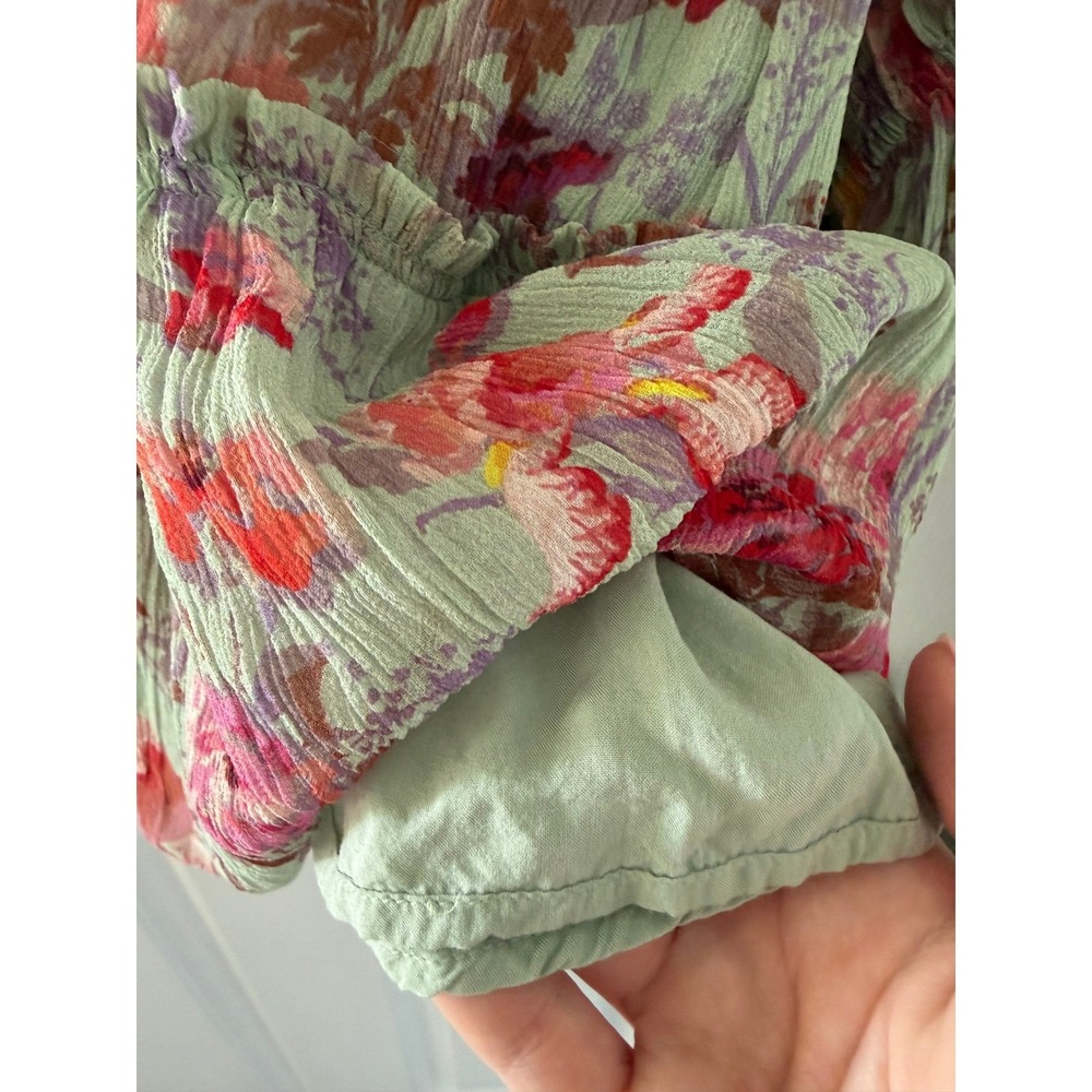 Paige Garcelle Floral Silk Midi Dress Quiet Luxury Wedding Party - Picture 3 of 6